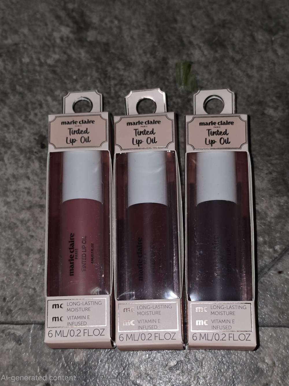 Marie Claire Tinted Lip Oil Trio — BNIB